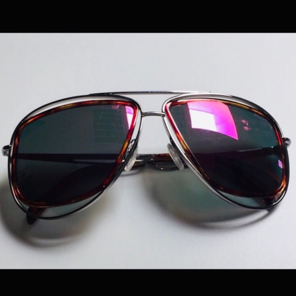 EMILIO PUCCI DUAL RIM PINK FLASH LENSES SUNGLASSES 58-13-135 EUC